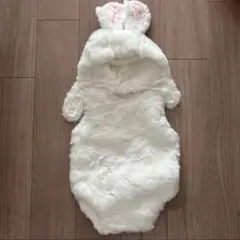 イースター　ウサギ耳付きフリースロンパース　着ぐるみ