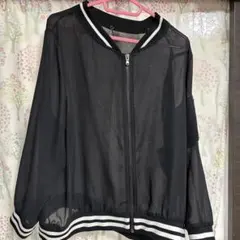 透け感 ブラック ジャケット