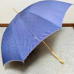 ポロラルフローレン　ポニードット総柄　晴雨兼用UV長傘　ネイビー