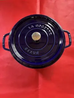 美品】ストウブ staub シャローココット ラウンド 26cm グランブルーのサムネイル