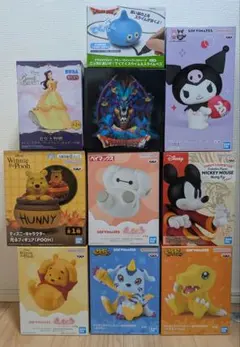【クロミ/デジモン/プーさん他】プライズフィギュア10体セットまとめ売り クロミ/デジモン/プーさん他】プライズフィギュア10体セットまとめ売り