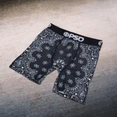 PSD ボクサーパンツ ペイズリー柄 ブラック
