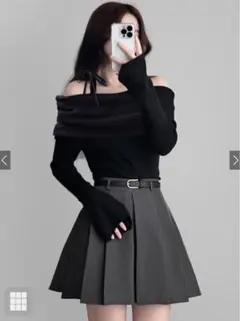 オフショルダーリボントップス 【ac245】