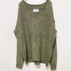 【美品】オールドネイビー OLD NAVY オリーブグリーン Vネック ニット