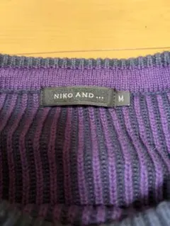 niko and... ニコアンド ストライプ リブ ニット セーター メンズのサムネイル