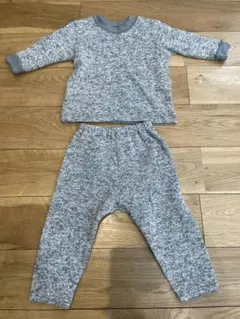 80cm ベビーパジャマ グレー 無地