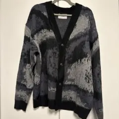 CONFIRM Mサイズ カーディガン グレー/ブラック