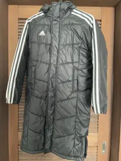 adidas アディダス　ジュニア 150 フード ロングコート ベンチコート
