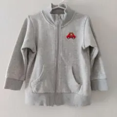 Mikihouse　ホットビスケッツ　グレー ジップ アップトレーナー 　100