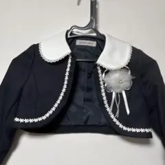 ネイビー フォーマルジャケット 白い襟付き