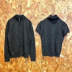 ROPE ロペ アンサンブル ニット タートルネック ダークグレー レディース