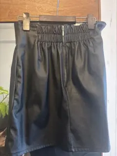 レザーミニスカート レディース M ブラック