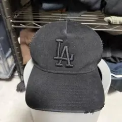 New era LA ドジャース メッシュキャップ ダメージ ブラック