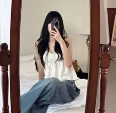 フロントリボン キャミソール ホワイトのサムネイル