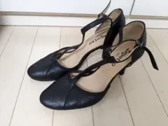 最終価格　レペット　ヒール　ミュール　ストラップ　表革　黒　ブラック
