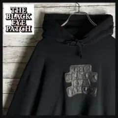 【即完売モデル】ブラックアイパッチ レザーロゴ フーディ パーカー 取扱注意