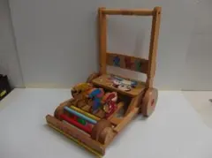 昭和レトロ 木製 手押し車 アヒル カタカタ ベビーウォーカー 古道具
