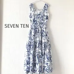 美品SEVEN TEN ボタニカルプリントドレス ワンピース　Sのサムネイル