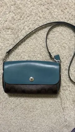 美品】COACH コーチ クインショルダーバッグ 2way エナメル グリーン 