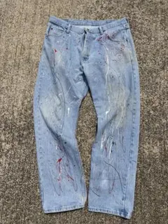 ロエン　Roen レッドスワロスカル　クラッシュデニムパンツ　34 XL ロエン Roen レッドスワロスカル クラッシュデニムパンツ 34 XL - メルカリ