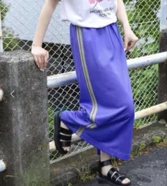 Ray BEAMS サイドライン ジャージ スカート