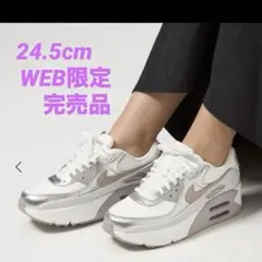 AIR MAX 90 LV8 24.5cm 完売品！メタリックプラチナム