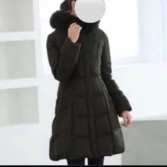 ルイルエブティック　ダウンコート フォックスファー Aライン　リボン