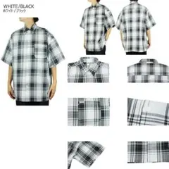 XXL新品キャルトップチェックシャツCALTOP半袖カルトップ白黒サイズカラー有