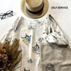c857＊ SELF SERVICE リネン混 コクーン チュニックのサムネイル