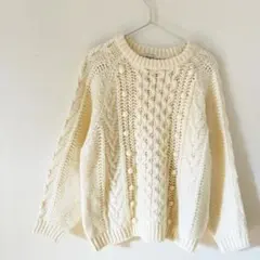 アーバンリサーチドアーズ　ケーブルニット　アイボリー　白　フリーサイズ