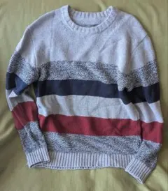 Eddie Bauer ストライプ クルーネックセーター