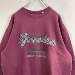 輸入古着　ビック刺繍　GRANDPA プリント　デザイン　スウェット　S 0