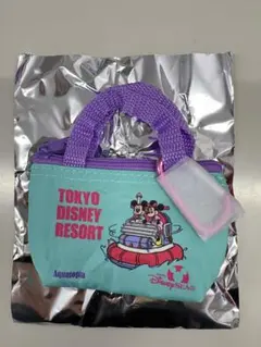 ディズニー　 カプセルトイ　アクアトピア　ミニポーチ　カラビナ