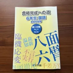 ㉔A 浜学園　合格完成への道 6年生 国語 重要教材❣️ 家庭練習用 浜合格完成への道6年国語(家庭学習用)7冊中の第1分冊(※昔ver.)(裁断済