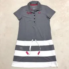 ルコックスポルティフ ゴルフウェア ポロシャツワンピース ロゴ刺繍 L