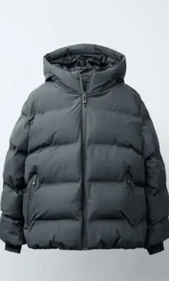 ザラ　キッズ　ダウンコート　キルティングコート　164　グレー