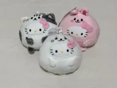ハローキティ ぬいぐるみ キーホルダー 3点セット 友達 お揃い グッズ