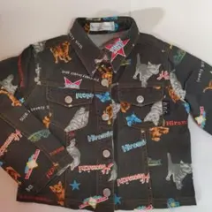 Hiromichi nakano 猫のプリントデニムジャケット