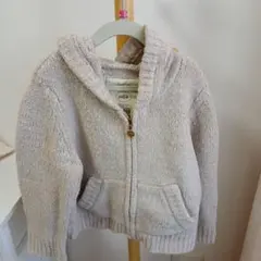 フード付きカーディガン ベージュ