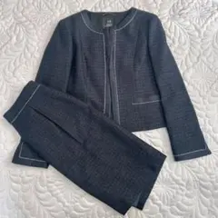 23区　ツイード ノーカラー　スーツ　ジャケット40 スカート38 オンワード
