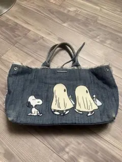 美品　サマンサタバサ　バッグ　デニム　ピーナッツコラボ　キャラクター　スヌーピー