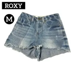美品【ROXYロキシー】H/Wカットオフフリンジ　デニムショートパンツ M