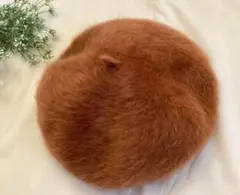 ❀.*ふわふわ❀アンゴラ ❀.*ベレー帽❀.テラコッタカラー ❀.*フリーサイズ