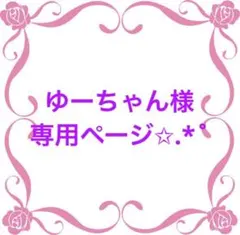 ゆーちゃん様専用ページ✩.*˚