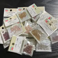 Parts Club　4mmビーズファイアポリッシュ ピンク・ベージュ18セット
