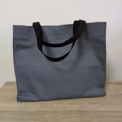 グレー キャンバストートバッグ ハンドメイド