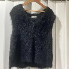 niko and... ブラック ニットベスト M