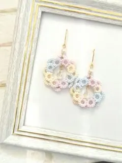 ✱タティングレース　ピアス✱イヤリング変更可