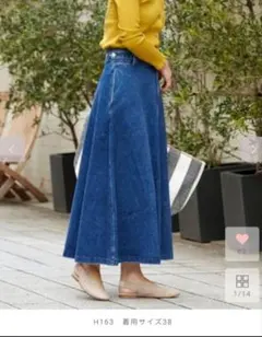 【Healthy DENIM】グルカデニムフレアスカート38サイズのサムネイル