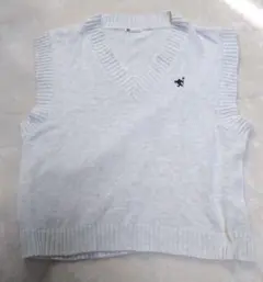 JaVa M ライトグレー Vネック ノースリーブベスト